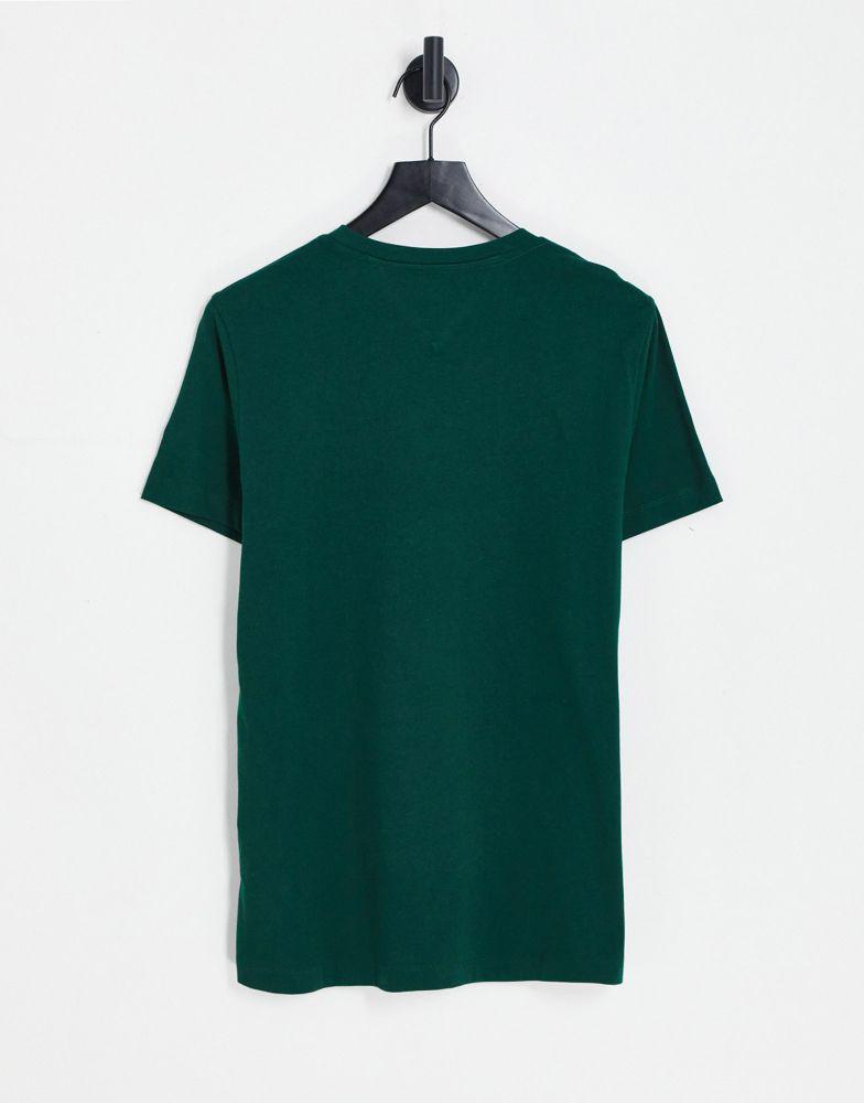 Tommy Hilfiger flag arch logo cotton t-shirt in dark green商品第2张图片规格展示