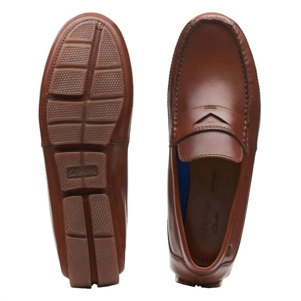 商品Clarks|Men's Markman Way Shoe In Dark Tan Leather,价格¥500,第1张图片详细描述