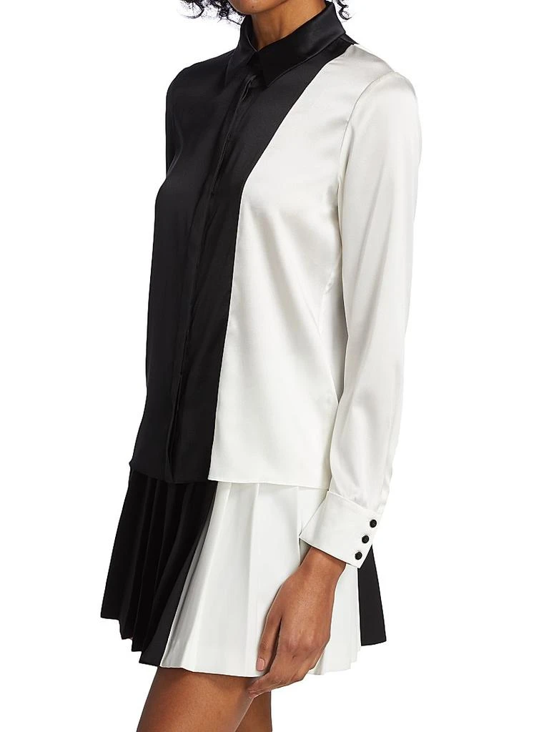 商品Alice + Olivia|Willa Combo Silk Shirt,价格¥661,第4张图片详细描述