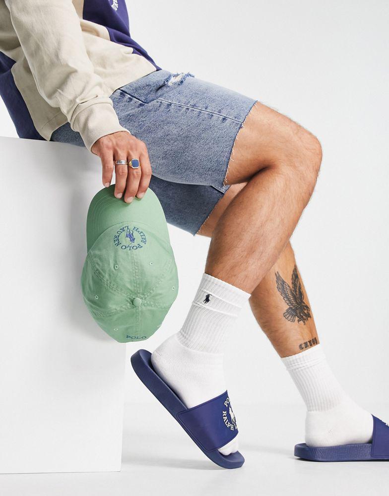 商品Ralph Lauren|Polo Ralph Lauren x ASOS exclusive collab cap in  green with circle logo,价格¥258,第6张图片详细描述