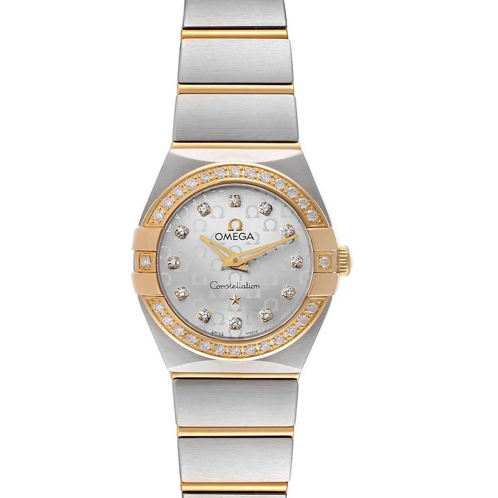 Omega Silver Diamonds Yellow Gold And Stainless Steel Constellation 123.25.24.60.52.002 Women's Wristwatch 24 mm 商品
