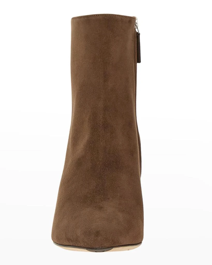 商品Salvatore Ferragamo|Imogen Suede Stiletto Zip Booties,价格¥8100,第4张图片详细描述
