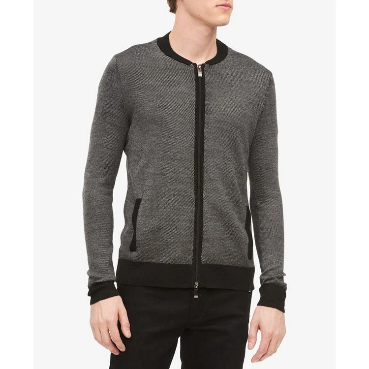 商品Calvin Klein|Men's Merino Full-Zip Sweater, Created for Macy's,价格¥247,第1张图片