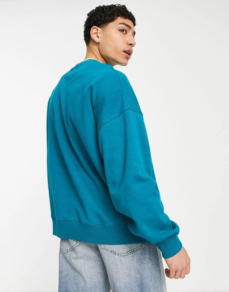 商品Topman|Topman oversized sweatshirt with Austin print in green,价格¥160,第3张图片详细描述