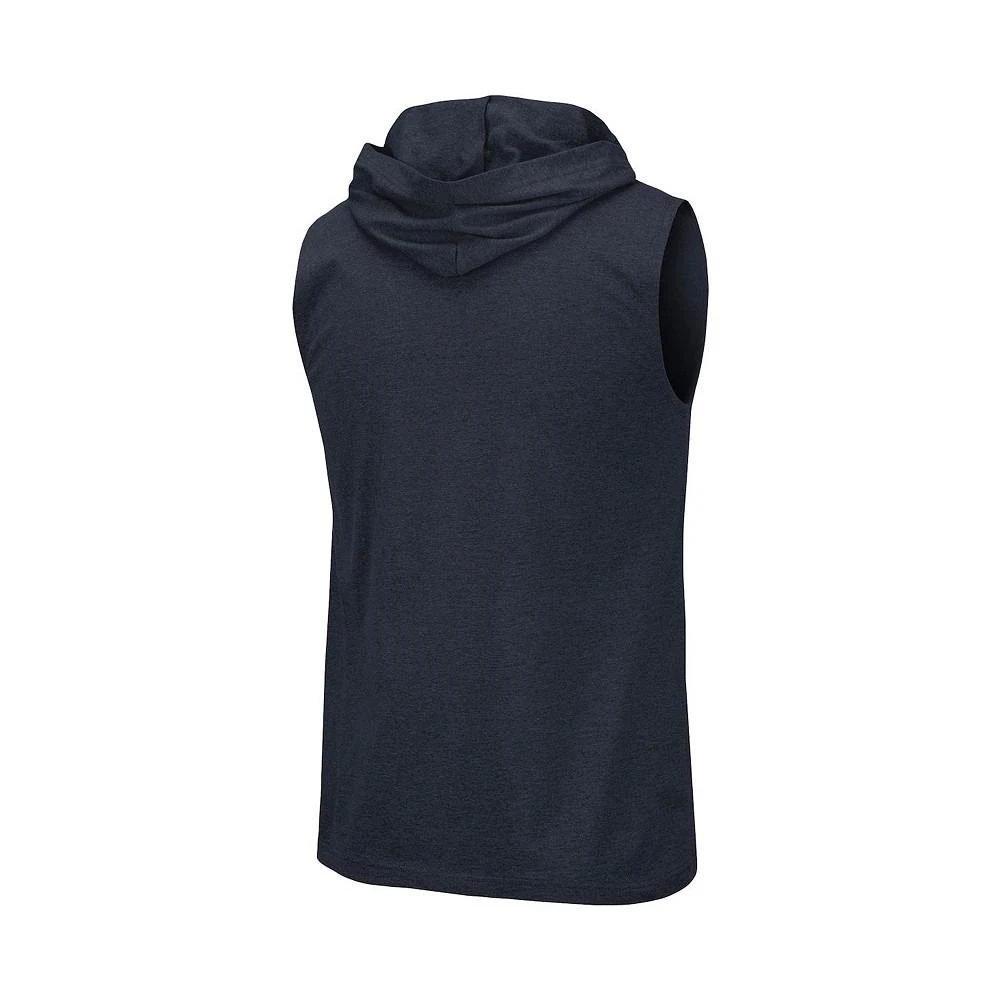 商品Colosseum|Men's Heathered Navy Cal Bears Varsity Hoodie Tank Top,价格¥226,第4张图片详细描述