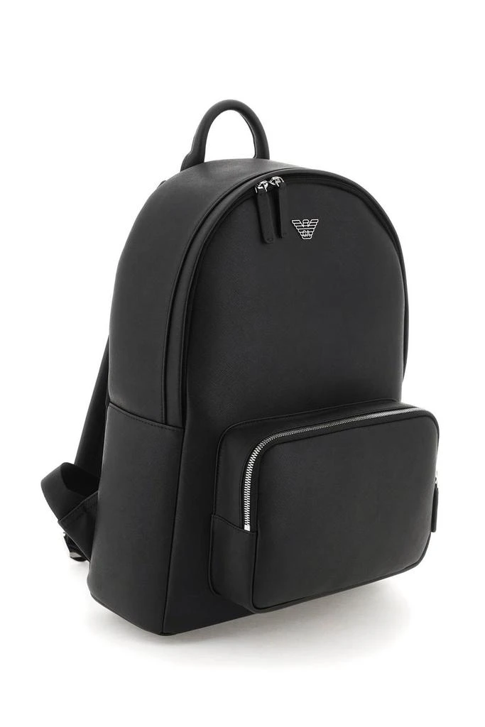 商品Emporio Armani|Emporio Armani Logo Plaque Zipped Backpack,价格¥1622,第3张图片详细描述