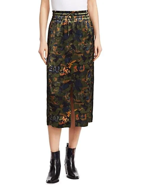 商品Ganni|Floral Print Satin Midi Skirt,价格¥750,第3张图片详细描述