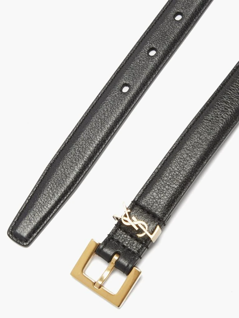 商品Yves Saint Laurent|YSL-plaque leather belt,价格¥2759,第4张图片详细描述