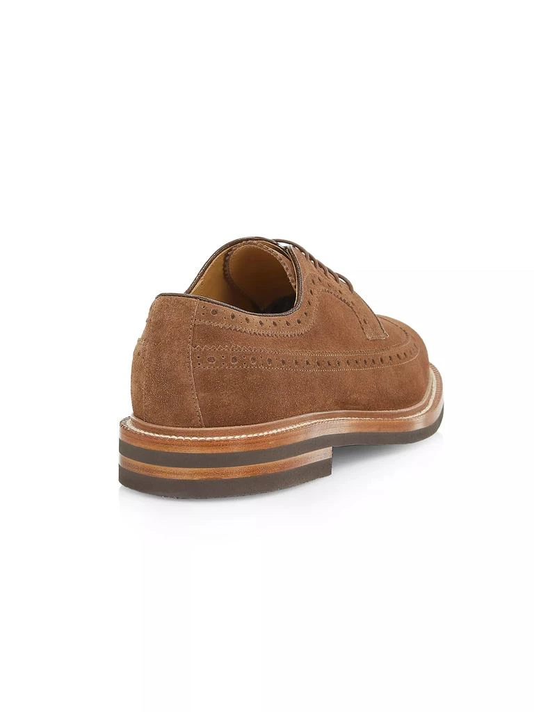 商品Brunello Cucinelli|Mens Suede Lace-Up Brogues in Chestnut,价格¥3574,第2张图片详细描述