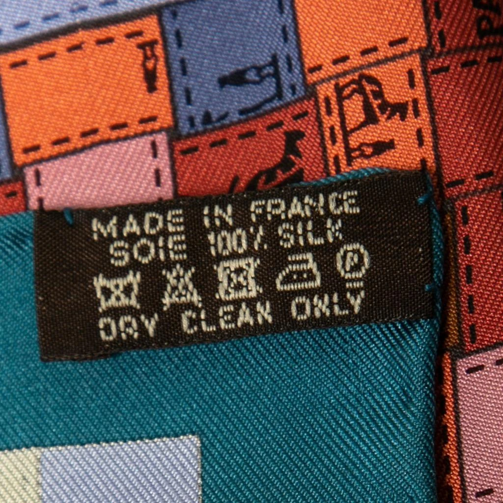 商品[二手商品] Hermes|Hermès Multicolor Bolduc au Carre Silk Scarf,价格¥3341,第4张图片详细描述