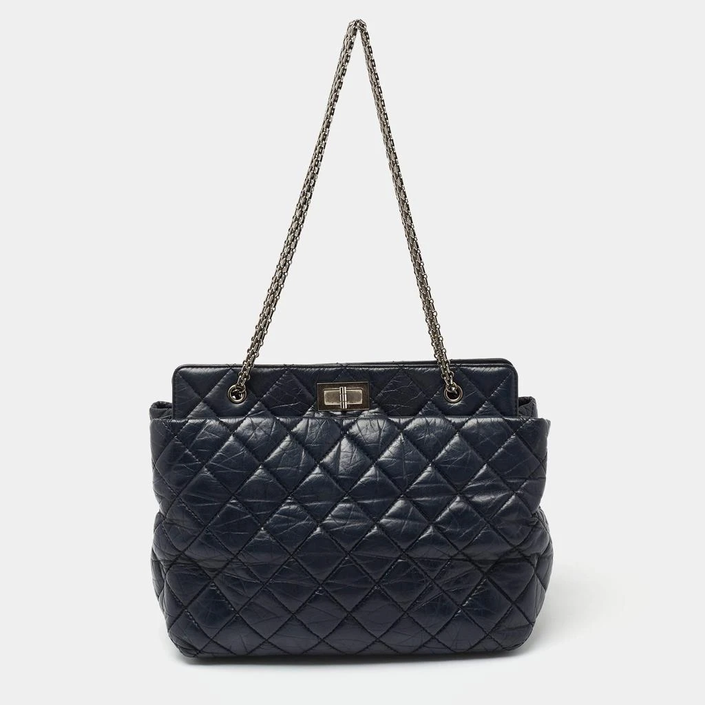 商品[二手商品] Chanel|Chanel Navy Blue Quilted Leather 2.55 Reissue Grand Shopping Tote,价格¥10642,第1张图片