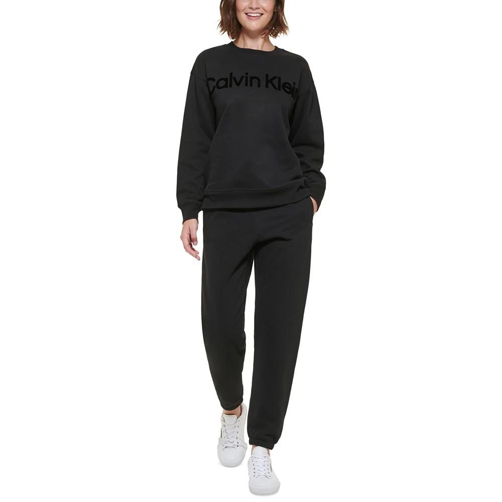 商品Calvin Klein|Women's Embroidered Logo Pullover Sweatshirt,价格¥260,第4张图片详细描述