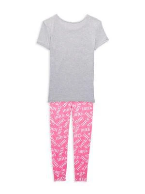 商品Juicy Couture|Little Girl’s & Girl’s 2-Piece Logo T-Shirt & Pants Sleep Set,价格¥79,第2张图片详细描述