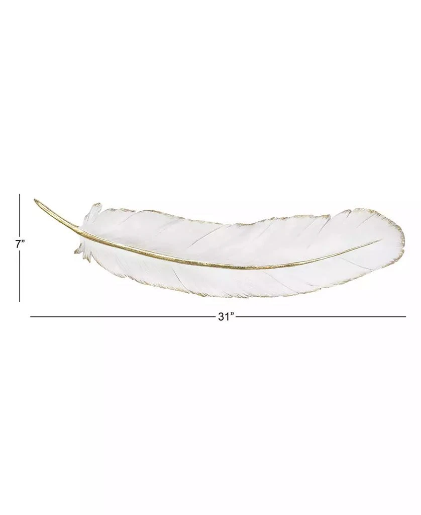 商品CosmoLiving|by Cosmopolitan White Eclectic Polystone Wall Decor, 7" x 31",价格¥652,第2张图片详细描述