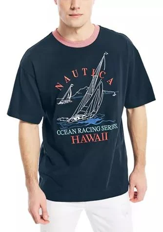 商品Nautica|Mens Reissue Ocean Racing Graphic T Shirt,价格¥157,第1张图片详细描述