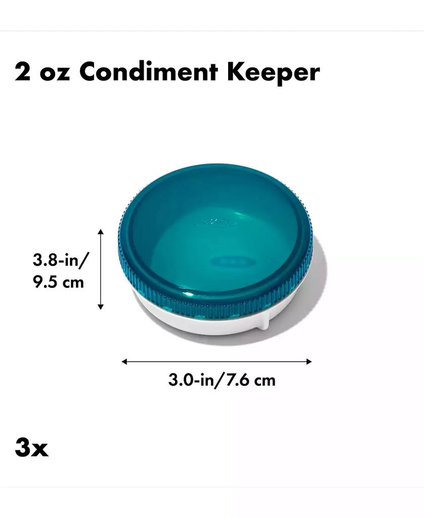 商品OXO|Prep & Go Condiment Keepers, Set of 3,价格¥38,第3张图片详细描述