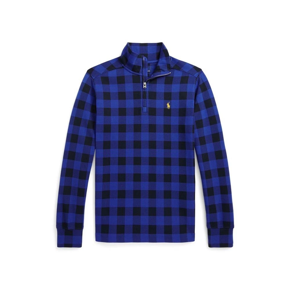 商品Ralph Lauren|Big Boys Checked Interlock Pullover,价格¥122,第1张图片