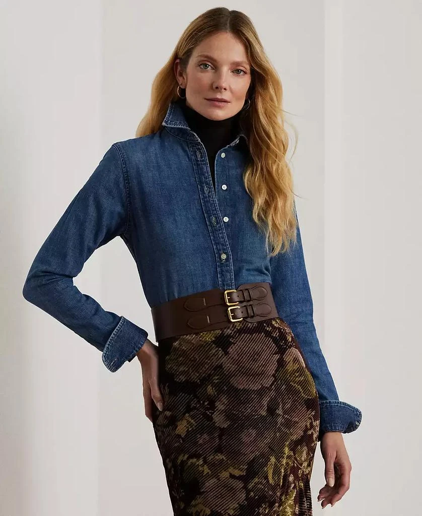 商品Ralph Lauren|Women's Straight-Fit Denim Shirt,价格¥900,第1张图片