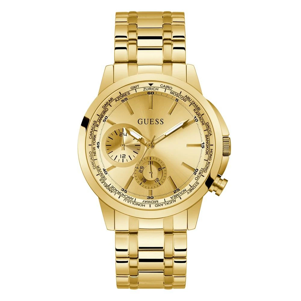 商品GUESS|Men's Gold-tone Stainless Steel Bracelet Watch 44mm,价格¥786,第1张图片