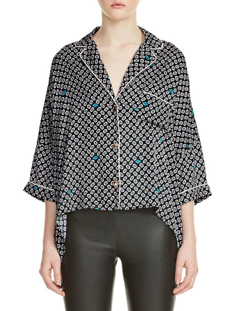 商品Maje|Charline Silk Pajama Top,价格¥1180,第1张图片