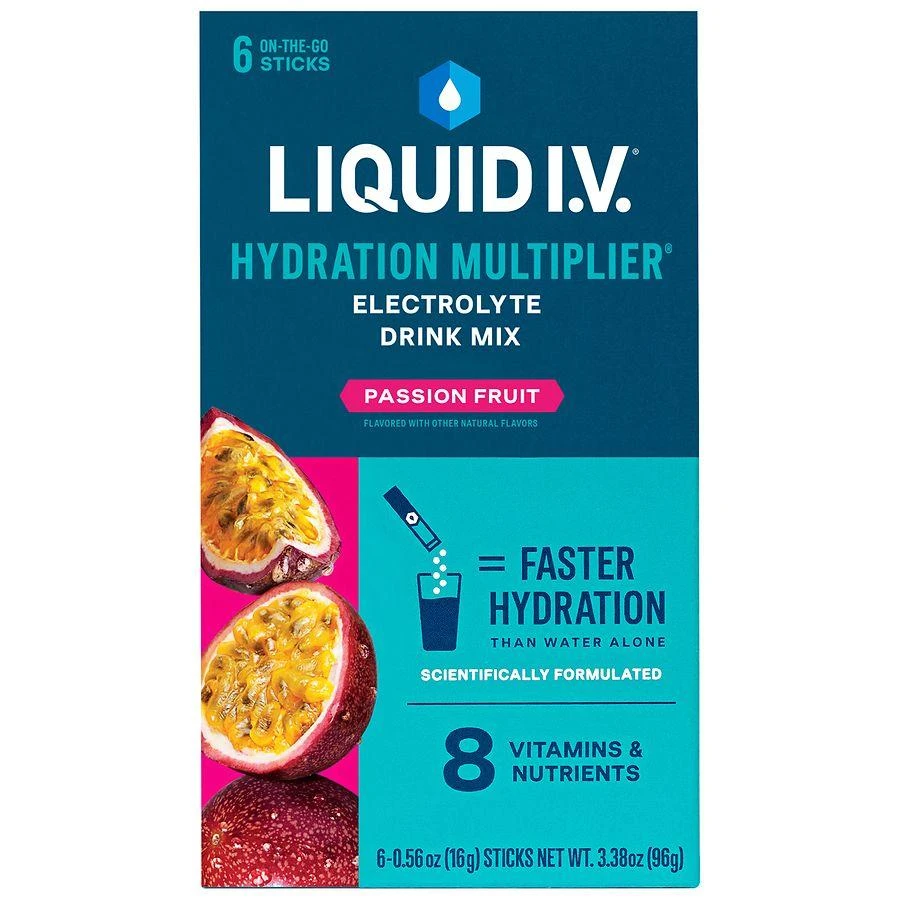 商品Liquid I.V.|Hydration Multiplier Electrolyte Drink Mix Passion Fruit,价格¥75,第1张图片