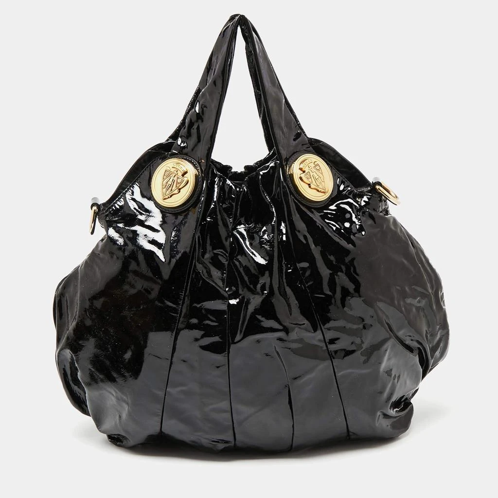 商品[二手商品] Gucci|Gucci Black Patent Leather Large Hysteria Tote,价格¥5120,第4张图片详细描述