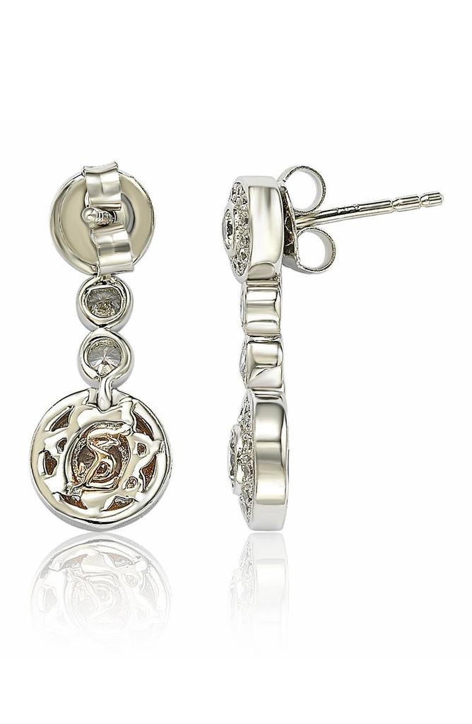 Sterling Silver CZ Graduating Circle Earrings商品第2张图片规格展示