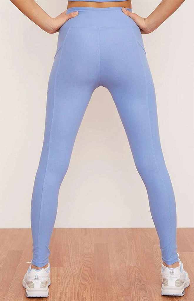 商品Wolven|Eco Blue Juniper Crossover Pocket Leggings,价格¥818,第3张图片详细描述