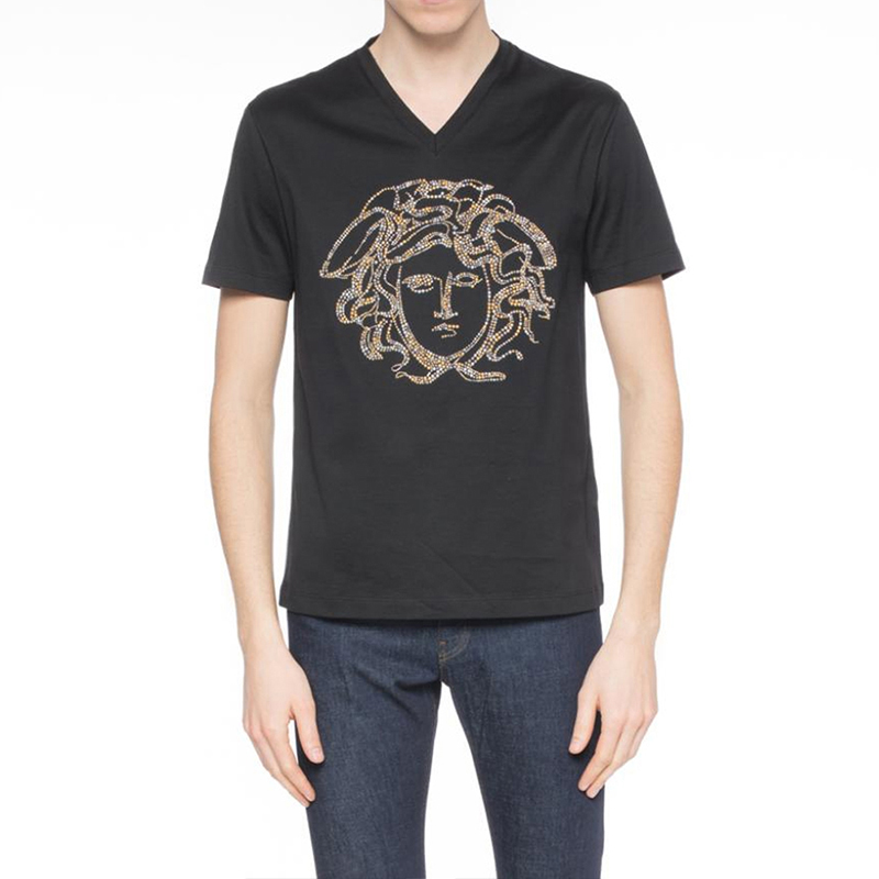 VERSACE 范思哲 黑色男士短袖T恤 A79221-A201952-A008商品第2张图片规格展示