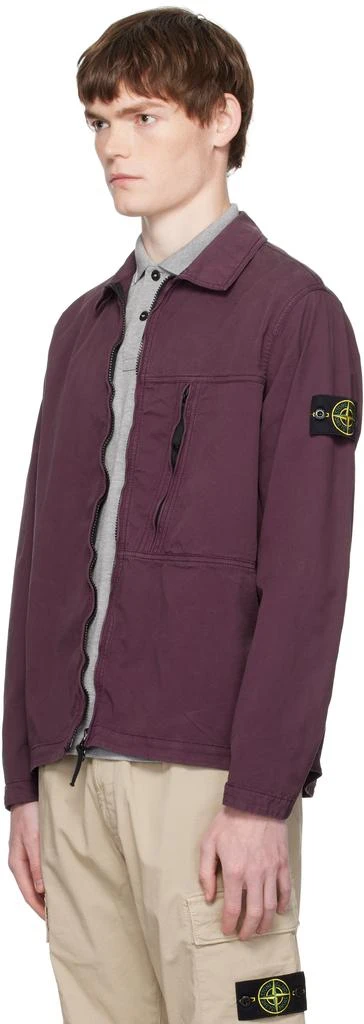 商品Stone Island|Purple 1200003 Supima Cotton Twill Stretch-TC Jacket,价格¥4879,第4张图片详细描述