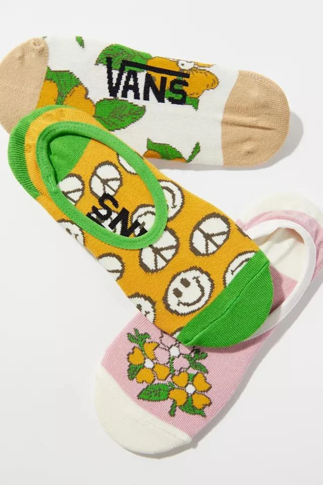 商品Vans|Vans Flower Tide Canoodle No-Show Sock 3-Pack,价格¥75,第1张图片