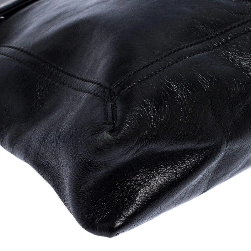 Fendi Black Leather Maxi Baguette Flap Shoulder Bag 商品