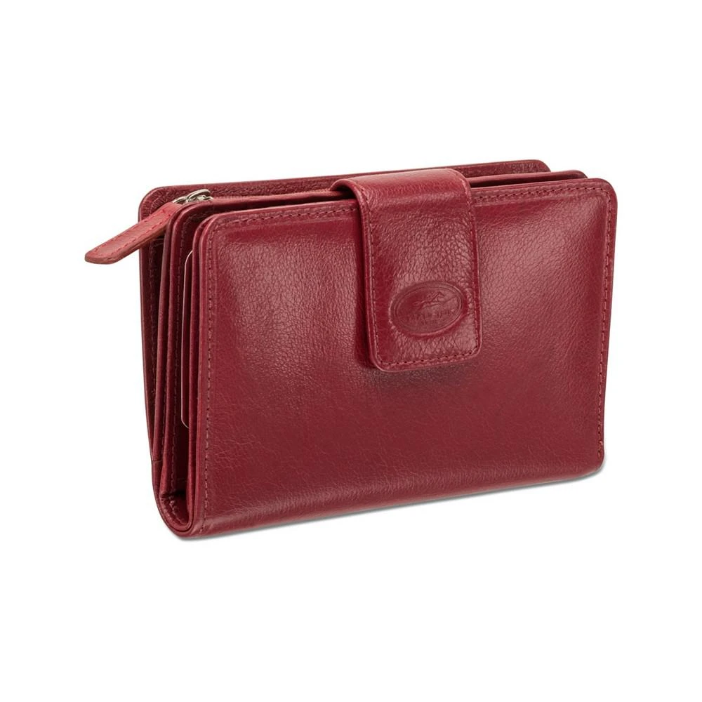 商品Mancini Leather Goods|Equestrian-2 Collection RFID Secure Medium Clutch Wallet,价格¥698,第4张图片详细描述