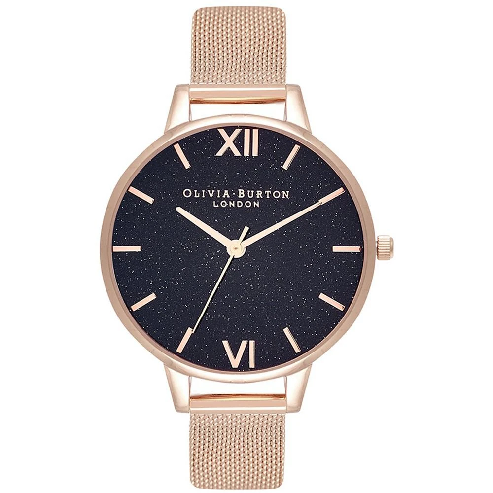 商品Olivia Burton|Women's Classics Rose Gold-Tone Stainless Steel Mesh Bracelet Watch 34mm,价格¥897,第1张图片