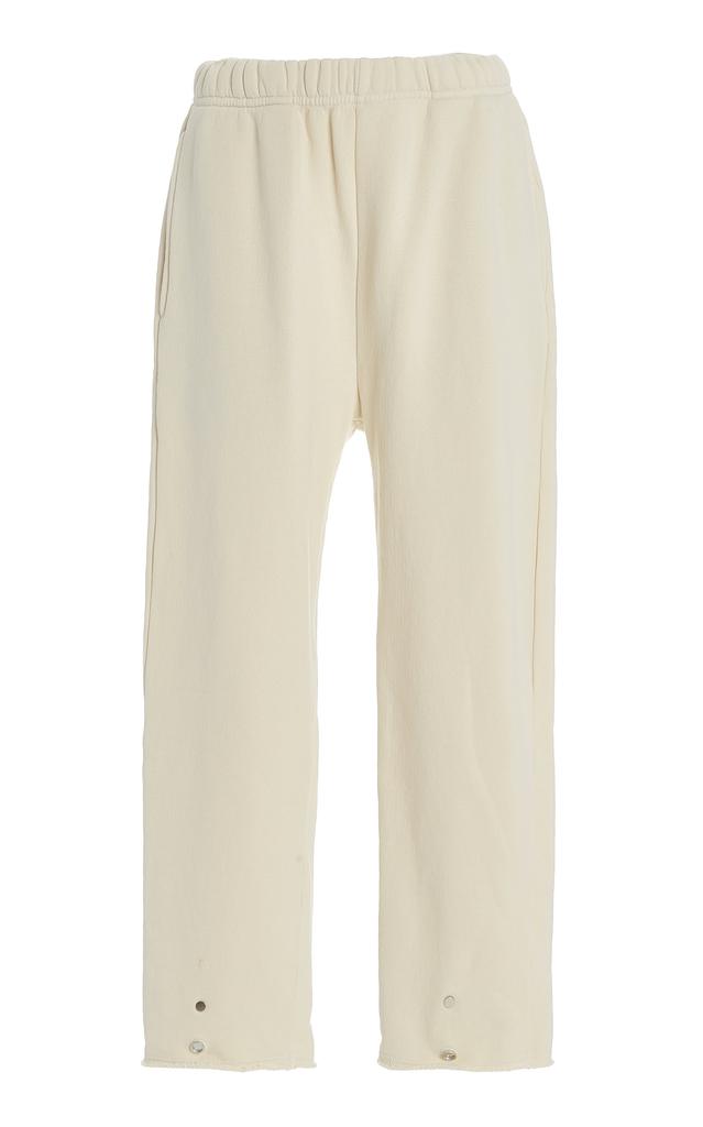 Les Tien - Women's Classic Fleece Snap-Front Cotton Sweatpants - Ivory - XXS - Moda Operandi商品第1张图片规格展示