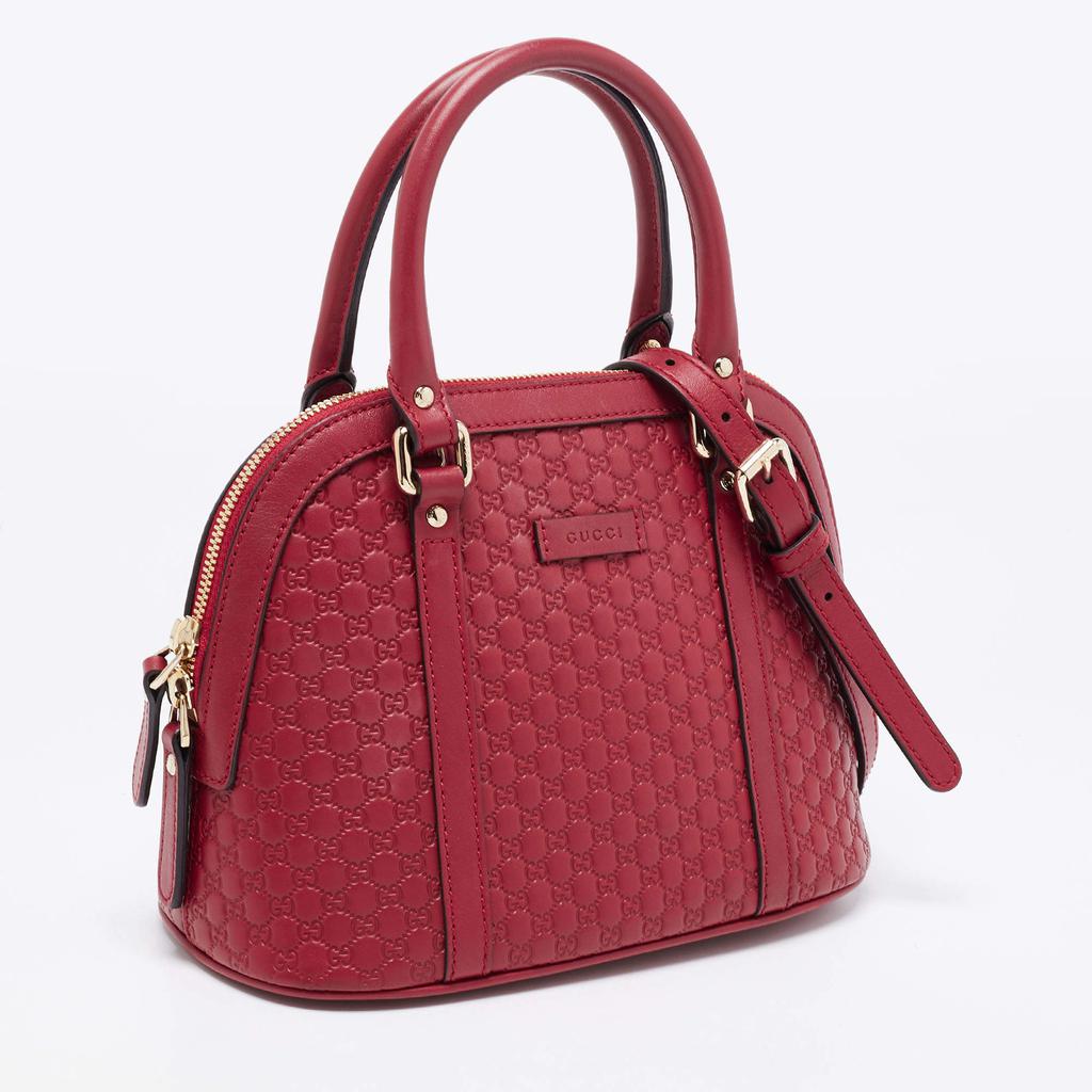 Gucci Red Microguccissima Leather Mini Dome Bag商品第3张图片规格展示