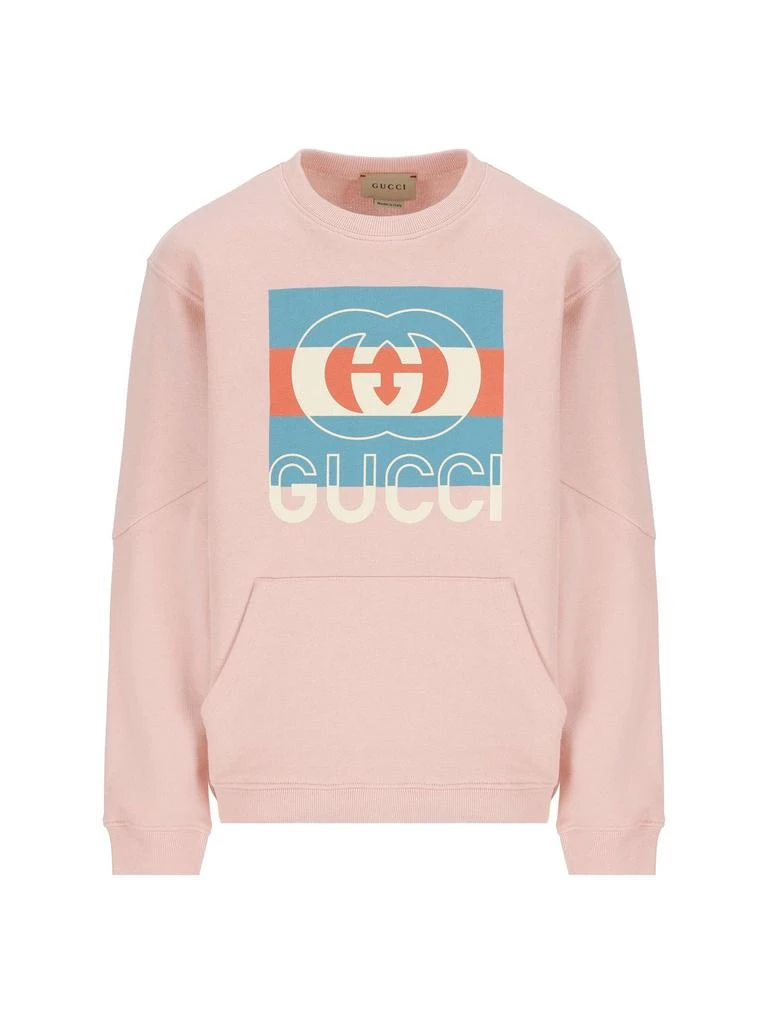 商品Gucci|Gucci Kids Logo Detailed Crewneck Sweatshirt,价格¥1256-¥1625,第1张图片