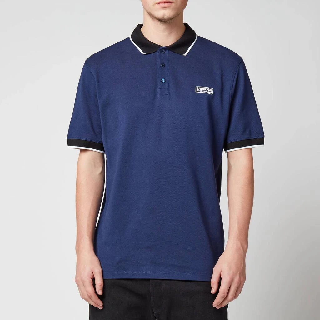 商品Barbour|Barbour International Men's Accelerator Contrast Pique Polo Shirt - Regal Blue,价格¥206,第1张图片