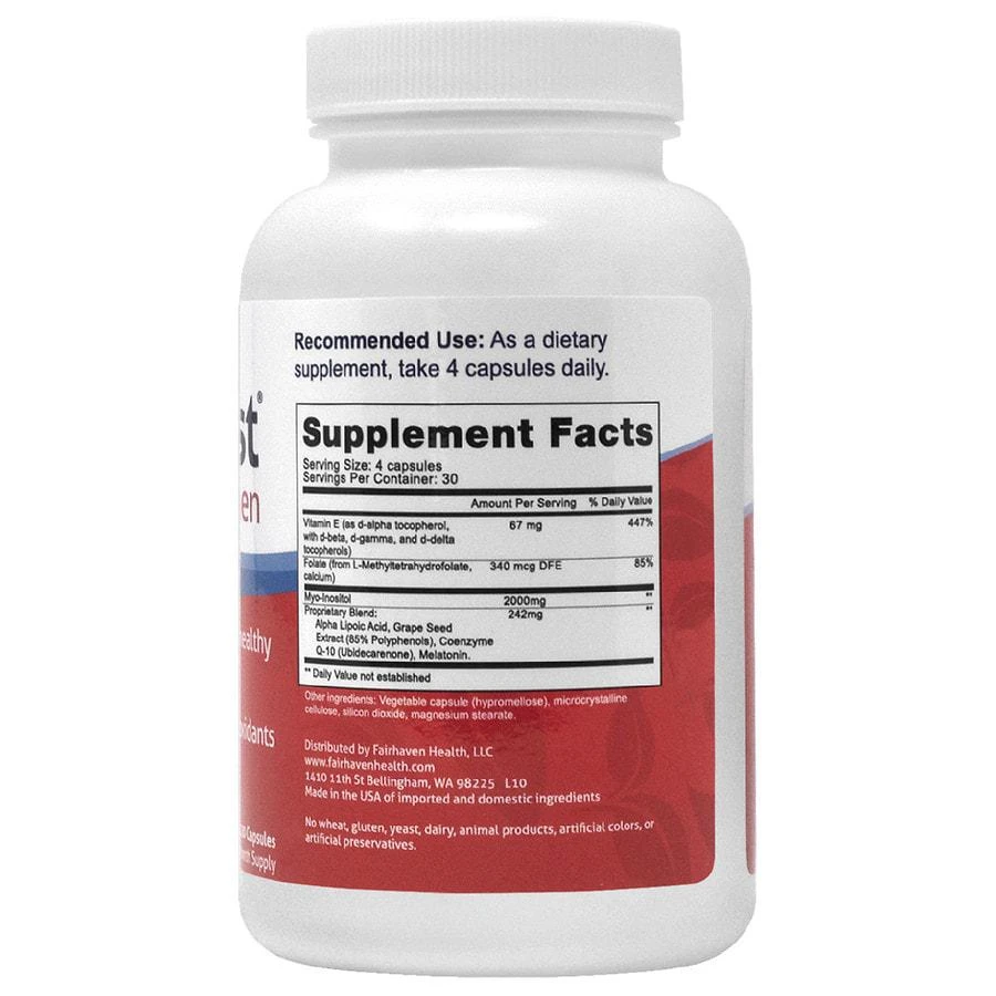 商品Fairhaven Health|OvaBoost for Women Fertility Supplement with Myo-Inositol,价格¥245,第2张图片详细描述