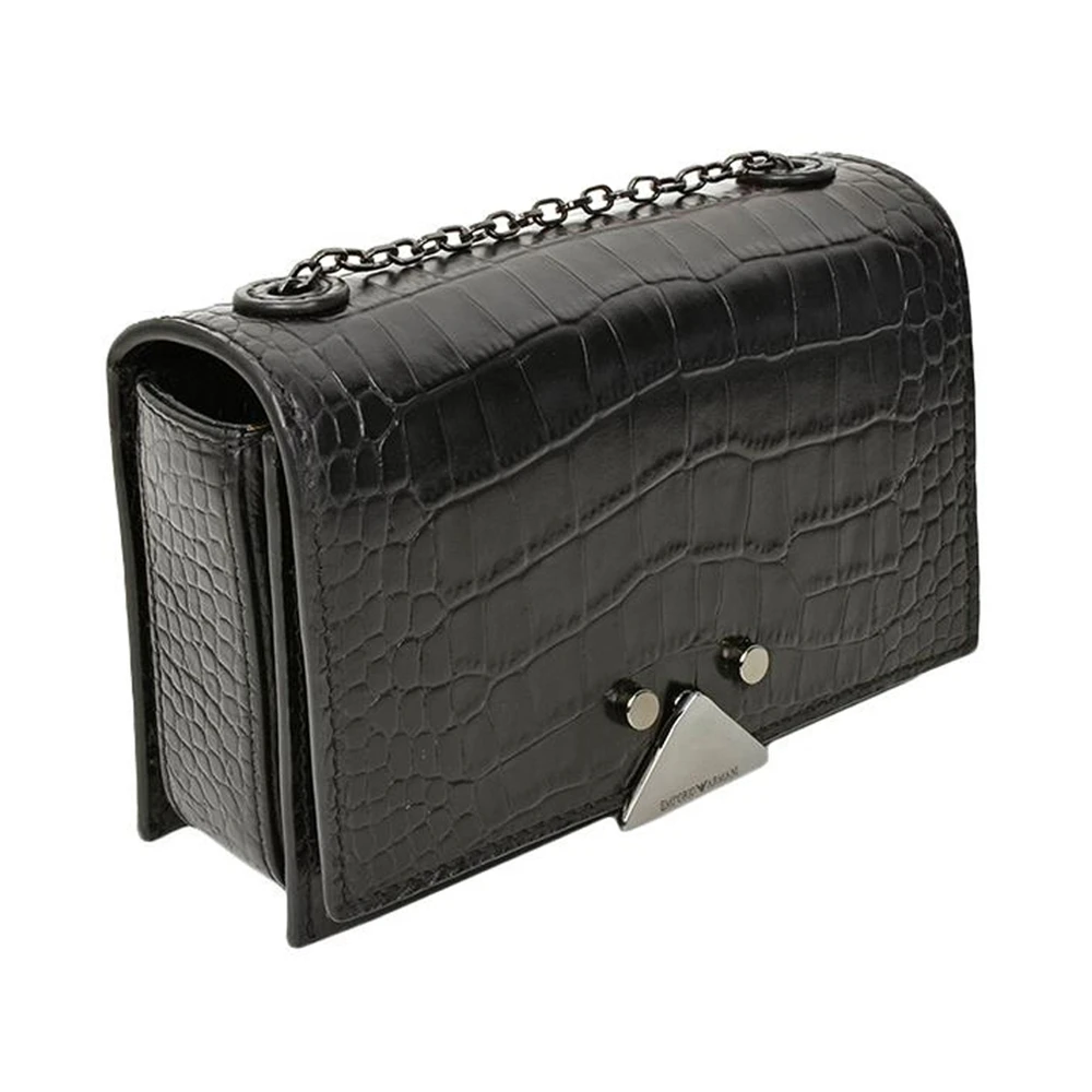 EMPORIO ARMANI 女士翻盖三角扣链条单肩斜挎包小方包 YEWM17-YDS9I-80001 商品