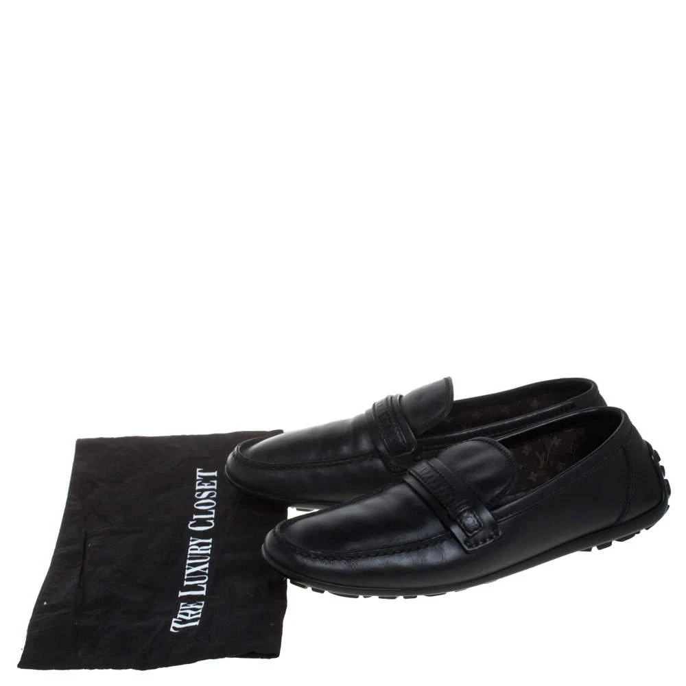 Louis Vuitton Black Leather Slip On Loafers Size 42.5 商品