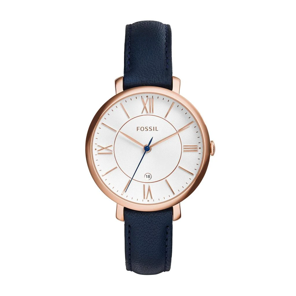 商品Fossil|Jacqueline Three-Hand Leather Watch,价格¥946,第1张图片