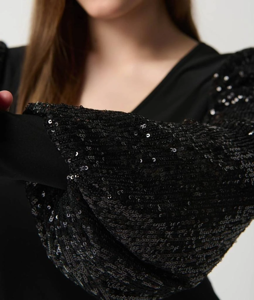 商品JOSEPH RIBKOFF|Joseph Ribkoff - SPARKLE SLEEVE TOP,价格¥1182,第5张图片详细描述
