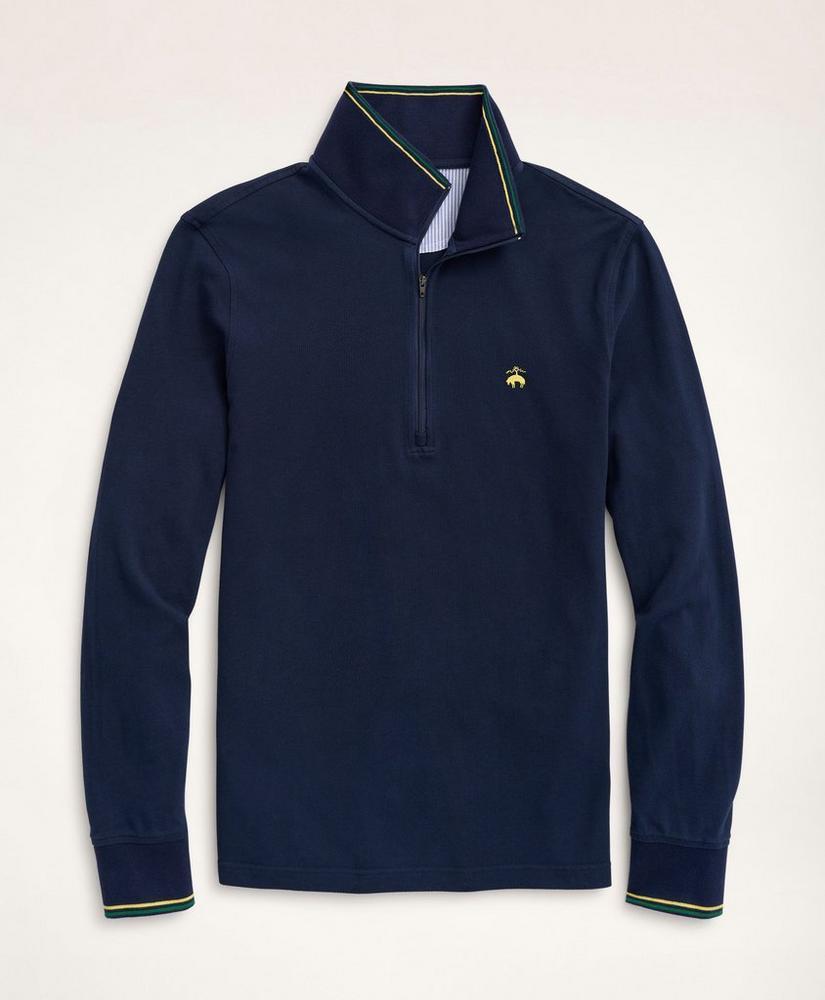商品Brooks Brothers|Supima® Cotton Pique Half-Zip Polo Shirt,价格¥366,第1张图片