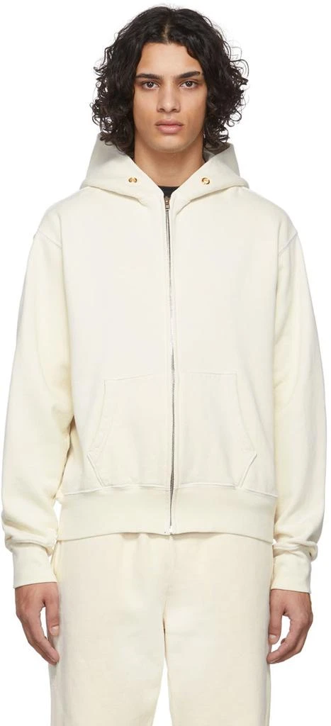商品Les Tien|Off-White Cropped Zip-Up Hoodie,价格¥857,第1张图片