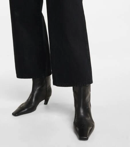 商品Khaite|Dallas leather ankle boots,价格¥11512,第4张图片详细描述