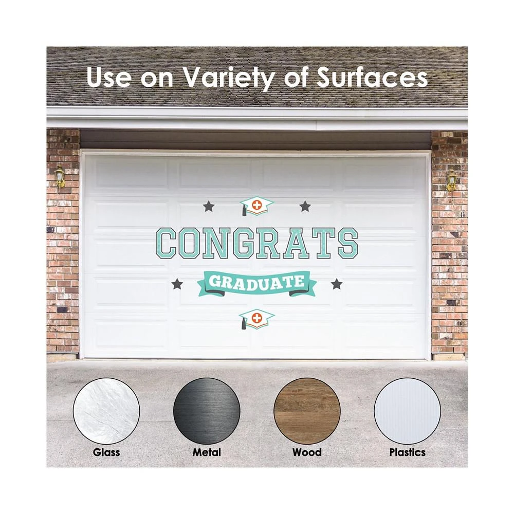 商品Big Dot of Happiness|Medical School Grad Peel & Stick Doctor Graduation Party Wall Decals Backdrop,价格¥261,第3张图片详细描述