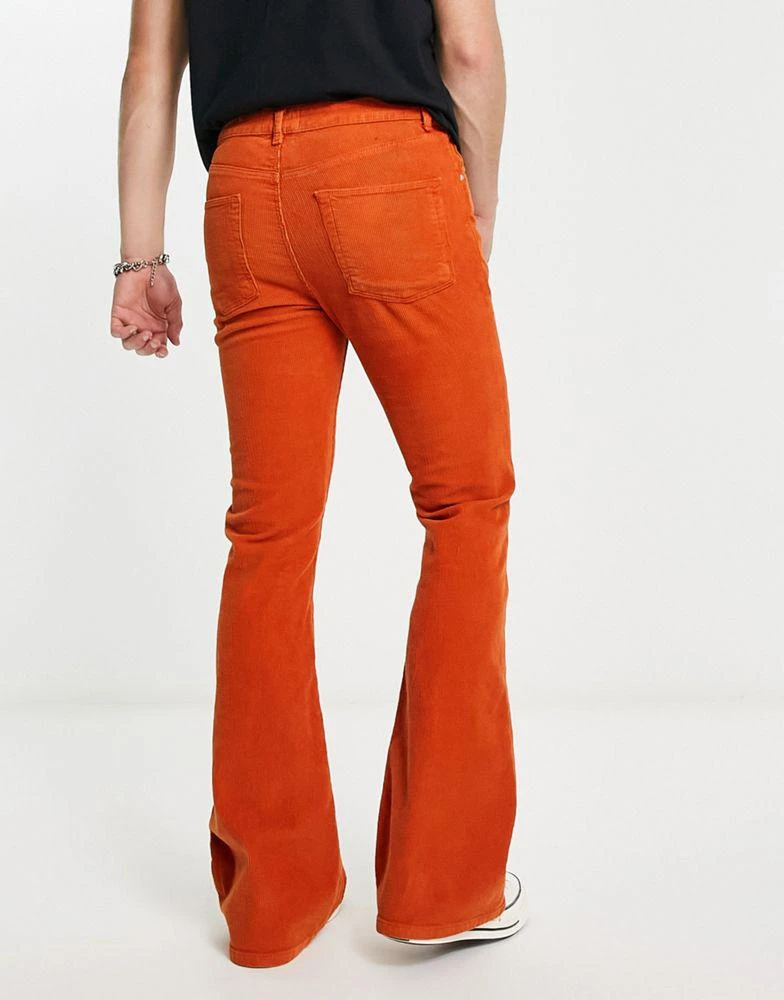 商品ASOS|ASOS DESIGN stretch flare jeans in rust corduroy,价格¥261,第2张图片详细描述