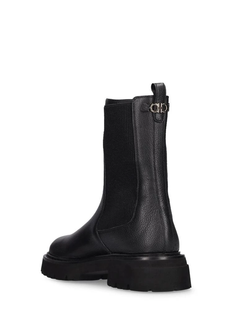 商品Salvatore Ferragamo|10mm Oderico Leather Ankle Boots,价格¥8487,第3张图片详细描述