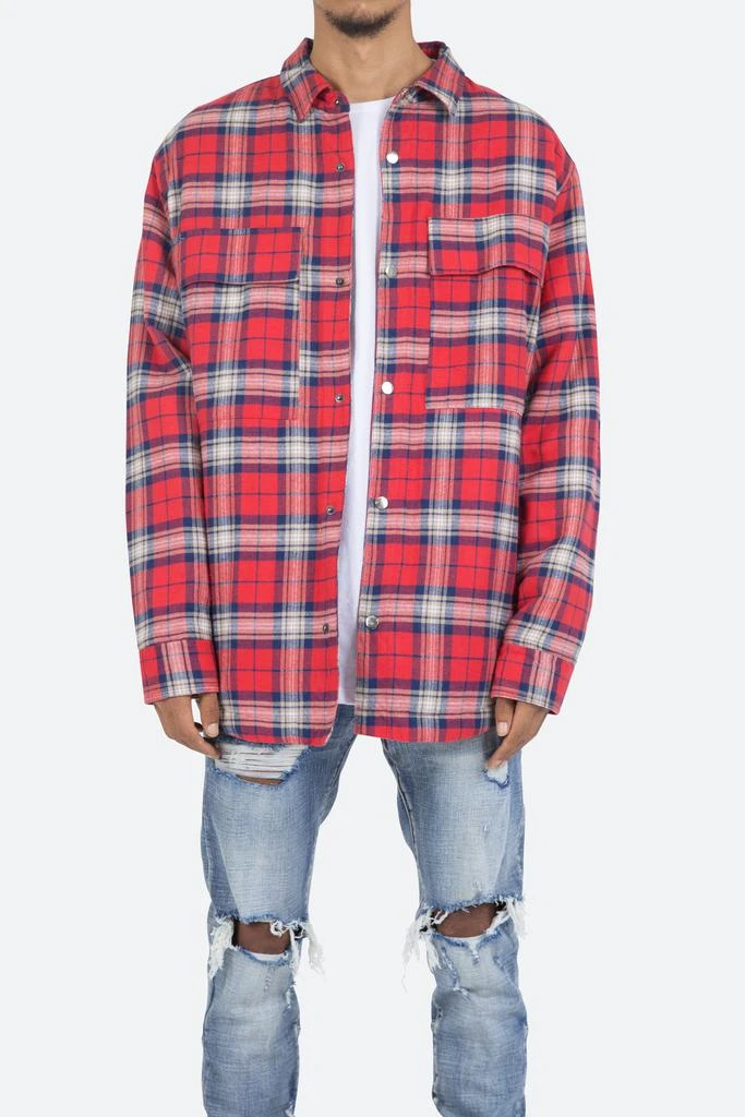 商品MNML|Plaid Work Jacket - Red/Blue,价格¥305,第1张图片